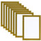 PATIKIL 6x8 Magnetischer Bilderrahmen, 8 Stück A5 Magnetischer Rahmen Magnetische Fotorahmen Selbstklebend Wiederverwendbar für Kühlschrank Fenster Wand, Golden