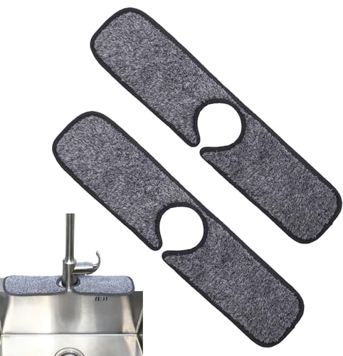 ZEACCT 2 Stücke Wasserhahn Absorbierende Matte, Waschbecken Spritzschutz, Spülbeckenmatte, Küchenspüle Spritzschutz, Spülbecken-Wasserhahn-Absorptionsmatte, für Wasserhahn für Küche und Badezimmer