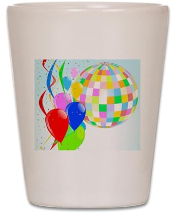 CafePress Bright Disco Ball Unique and Funny Shot Glass