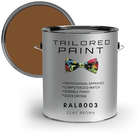 Tailored Paint uPVC Window & Door 1K Paint Brush or Spray On - Satin Finish - RAL8003, Clay Brown - 100ml Tin