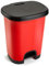 Acan Tradineur - Cubo de Basura con Pedal - Fabricado en Plástico - Capacidad de 27 litros - 45 x 38 x 32 cm - Color Rojo y Negro