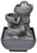 Zimmerbrunnen Wasserfall, Wasserfall Brunnen Zimmerbrunnen mit Beleuchtung Tischbrunnen Eleganter Brunnen aus Kunstharz für Schreibtisch Dekoration (EU 220)