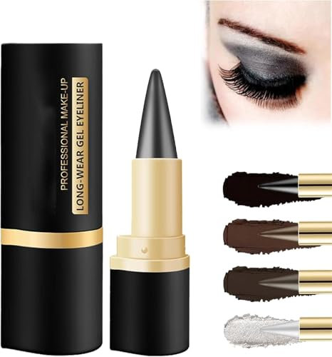 Ay-ky Long Wear Gel Eyeliner | Black Brown Silver Gray Gel Eyeliner Pencil,Long Wear Gel Eyeliner,Smooth Matte Coffee Eye-liner Pencil Tattoo Eyeliner Pen Makeup Eye-liners (02#)