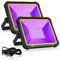 BOSYTRO Projecteur Lumiere Noire 2 pièces, Rechargeable Lumières UV Noires Portable Sans Câble, pour Soiree Fluo, Éclairage De Scène, Fête, Décoration D'Halloween, Peinture Corporelle, pêche de nuit