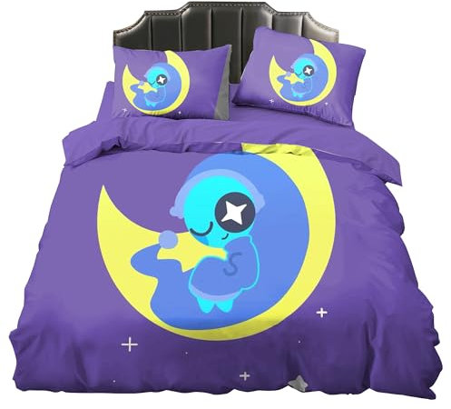 Zhongkaihua Dandy's World Bettwäsche-Set, 3-teilig, für Doppelbett, Einzelbett, King-Size-Bett, Dandy's World Merch, Kissenbezug, Bettbezug, Bett-Set, Zuhause, Schlafzimmer, dekorative Geschenke