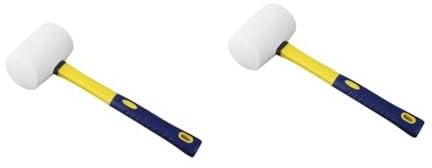 DOITOOL 2 Stk Gummihammer Überdachung Beton Schlüssel Hämmer Luft Spez Achse Ops Schnecke Auswirkung Rahmen Holzbearbeitung Vinyl Werkzeug Bieger Ratsche Kopf Hammer Faser Stiel