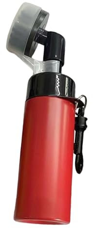 perfk Golf Club Pinsel Wasserbürste Multifunktional tragbare Golfausrüstung Groove Reiniger mit Wasserflasche für das Üben im Freien, Rot