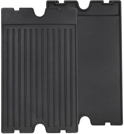 Criditpid Grillersatzteile für Broil-Mate 746184 Grill, 2-in-1 reversibel 11239 vorgebrannte Gusseisen-Kochpfanne für Huntington Regal 400 500 XL, Imperial 400 500 XL Serie Grills