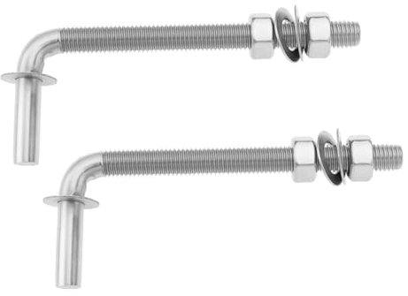 Be In Your Mind 1 Paar Scharniere aus 304 Edelstahl, M12 Halterung, Scharnier für Gartentor, Stacheldraht, Zauntür, 10,5 x 140 x 120 mm