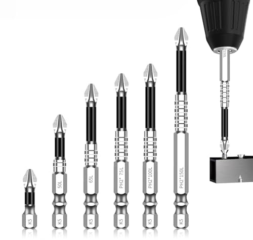 6PCS High Magnetic Screwdriver Drill Bit Set, Impact Driver Bits Magnetiser