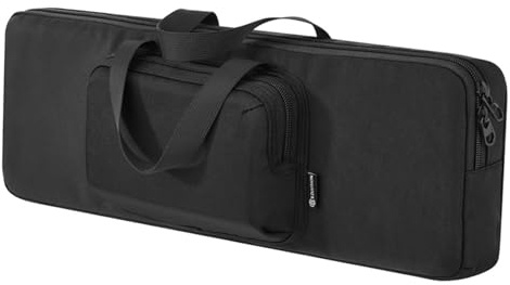 OURHZTB Bärfodral för Logitech MX-tangenter S/MX-tangenter serie trådlöst tangentbord, utomhus reseförvaringsväska med handtag, tvåskiktsfickor för mus, datakabel och USB-mottagartillbehör