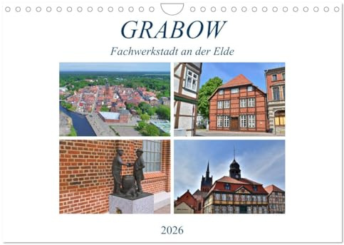 Grabow - Fachwerkstadt an der Elde (Wandkalender 2026 DIN A4 quer), CALVENDO Monatskalender (CALVENDO Orte)