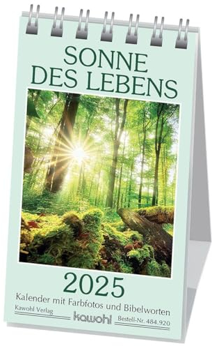 Sonne des Lebens 2025: Mini-Kalender mit Bibelworten und Farbfotos