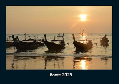 Boote 2025 Fotokalender DIN A4: Monatskalender mit Bild-Motiven aus Orten und Städten, Ländern und Kontinenten