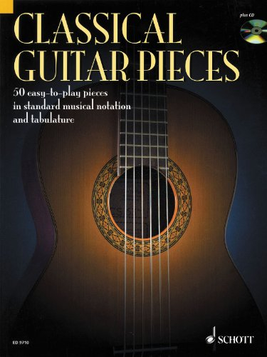 Klassische Gitarrenstücke: 50 leichte Stücke in Noten und Tabulatur. Gitarre.