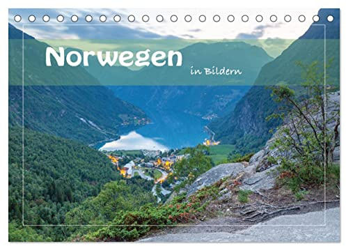 Norwegen in Bildern (Tischkalender 2026 DIN A5 quer), CALVENDO Monatskalender: Auf der Reise durch die Fjordlandschaft Norwegens. (CALVENDO Orte)