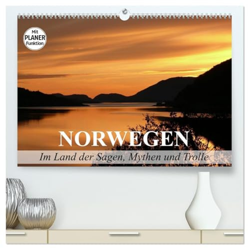 Norwegen. Im Land der Sagen, Mythen und Trolle (hochwertiger Premium Wandkalender 2026 DIN A2 quer), Kunstdruck in Hochglanz: Die landschaftliche Schönheit des Königreiches Norwegen (CALVENDO Natur)