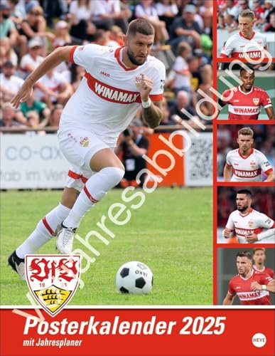 VfB Stuttgart Posterkalender 2026: Die Fußballstars im Poster-Format. Wandkalender mit den besten Spielerfotos des VfB Stuttgart. (Bundesliga Kalender Heye)