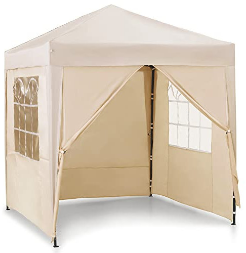 VonHaus Faltpavillon 2x2 Wasserdicht Stabil Winterfest - Pop-Up Pavillon 2x2 m mit Seiten, Warmes Partyzelt für jeden Zweck