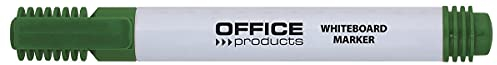 OFFICE PRODUCTS Whiteboard-Marker Boardmarker Basic/ Rundspitze 1-3 mm Strichbreite / Grün / Trocken Abwischbar/ Nicht Toxische Tinte auf Alkoholbasis ohne Xsylen und Toluol - 1 Stück