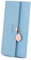RRANCharltu Portefeuille Femme Longue Porte-Cartes Porte-Monnaie à glissière avec Feuille Pendentif en PU Cuir, 10 Emplacements Cartes pour Cadeau de Noël Saint-Valentin (Bleu Clair)