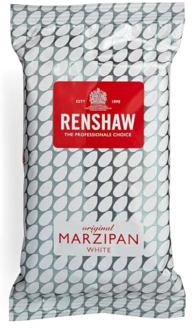 RENSHAW Ready Rolled White Marzipan Disc For 8” Cake, Marzipan for Cakes, Ready Rolled Marzipan - WHITE 500g