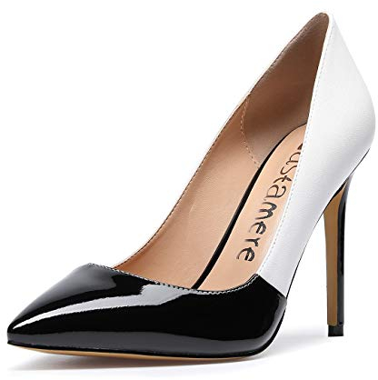 Castamere Scarpe col Tacco Donna Tacco a Spillo 10CM Multicolore Nero Bianco Scarpe EU 43.5