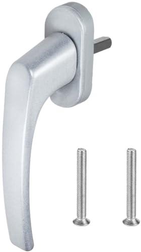 Premium Aluminium Fenstergriff Victory - Metall Sockel, Farbe:Silber F1, Stiftlänge:45mm