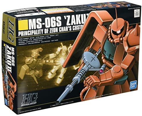 BANDAI SAS - Frankreich Ms-06s Zaku II Custom Modellbausatz Maßstab 1/144 Mobile Suit Gundam Hguc mk58888