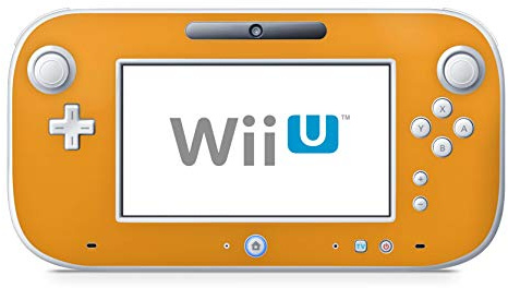 Skins4u Design modding Aufkleber Vinyl Skin Klebe Folie Skins Schutzfolie für Nintendo Wii U Controller Solid State Orange