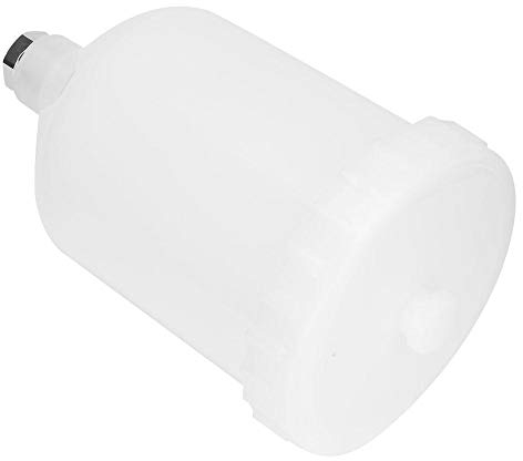 Coppa per pistola a spruzzo in plastica 600 ml, connettore filettato in acciaio inossidabile, contenitore per pistola a spruzzo