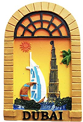 Dubai 3D Fensterförmigen Kühlschrankmagnet Souvenirs Handgemachte Harz Magnetische Aufkleber Home Küche Dekoration, Dubai Kühlschrankmagnet Sammlung Geschenk