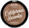 NYX Professional Makeup California Beamin' Bronzer Puder für Gesicht und Körper, Schimmerndes Kompaktpuder, Vegane Formel, Satin Finish, 14 g, Farbton: The Golden One