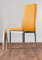 Furniturebox UK Milan Dining Chair - Set of 4 or 6 Dining Chairs - Premium Dining Room Chairs - Contemporary & Luxurious Chrome Hatched Diamond Faux Leather Dining Seats (6x Mustard Yellow Chairs)