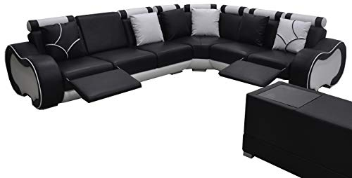 jvmoebel Ecke Leder Modern XXL Couch Wohnlandschaft Ledersofa Sofa L-Form C4030