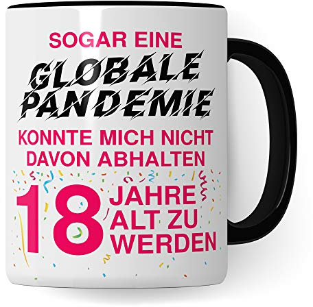 Taza de 18 cumpleaños para niña, regalo para 18 cumpleaños, hija, taza de 18 años de edad, idea de regalo, taza de café, regalo de cumpleaños