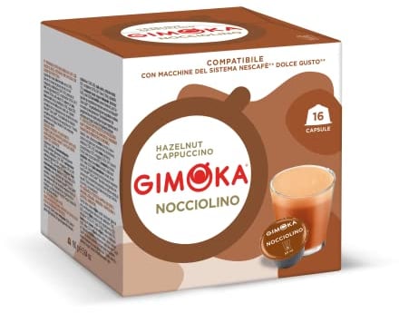 Gimoka - Compatible Pour Nescafè - Dolce Gusto - 48 Capsules - Goût NOISETTE - Made In Italy - 3 Paquets De 16 Capsules
