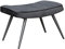 byLIVING Hocker UTA/gepolsterter Fußhocker in Samt-Stoff schwarz mit Ziersteppung/Gestell schwarz pulverbeschichtet/Fuß-Ablage/Sitzhocker/Fußbank / 60 x 39 x 41 cm (BxHxT)