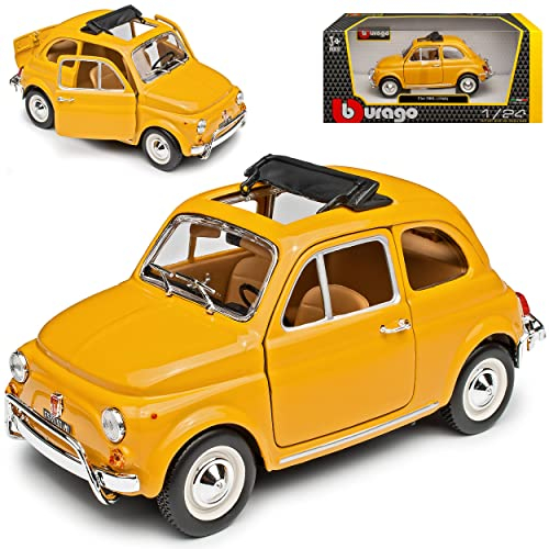 FIAT 500L Klassik Gelb Ur Modell ab 1957 18-22099 1/24 Burago Modell Auto