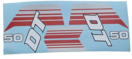 Aufkleber Sticker Dekor Satz Tank kompatibel mit schwarze Yamaha DT 50 MX 1983-1985