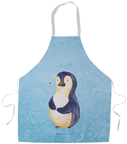 Mr. & Mrs. Panda Kochschürze Pinguin Diät - Geschenk, Damen Schürze, Bierbauch, Kochschürze Männer lustig, Motivation, Körperliebe, Bauch, Gewicht,