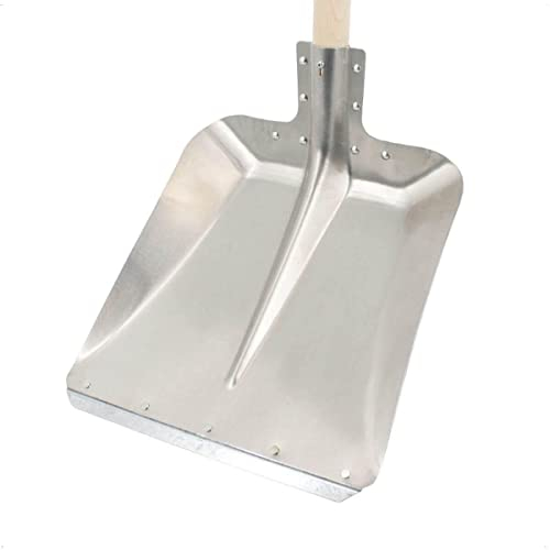 Rekord Aluminium Schaufel Gr.9 Materialstärke 2 mm, Buchen-Langstiel 130 cml, Kornschaufel, Hofschaufel, Getreideschaufel, Schneeschaufel