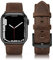 Tuocal Cuir Véritable Bracelet Compatible avec Apple Watch 42mm, 44mm, 45mm, 46mm - Homme et Femme, Remplacement Bracelet Compatible avec iWatch Series 1 à 10