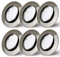 NCC-Licht 6er Set Einbaustrahler gunmetal Ø75mm Lochbohrung mit LED Modul 5 Watt 400 Lumen Warmweiß 2700K ultra flach 30mm schwenkbar