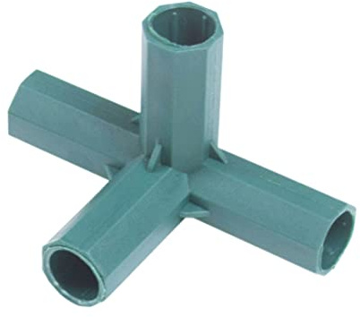 Plastic Greenhouse Fittings,Gazebo Connectors,Replacement Clamps,3/4/5 Way 16mm PVC Frame Furniture Connectors for Flower Stands,Green 10pcs