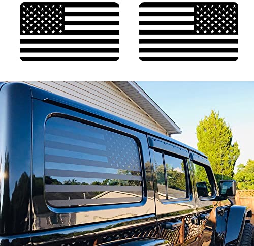 CONGCONG Für Jeep Wrangler Amerikanische Flagge Aufkleber hinten Seitenfenster Aufkleber Kompatibel mit Jeep Wrangler JK JKU 2011-2017 4-Türer