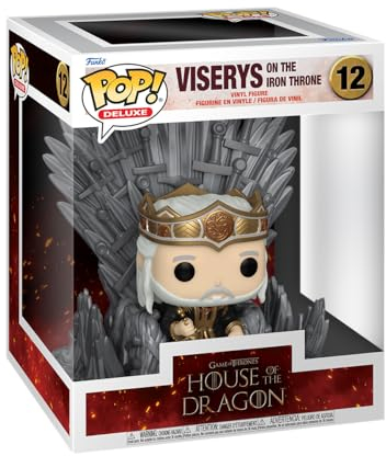 Funko POP! Deluxe: House of The Dragon - King Viserys Targaryen On Throne - Vinyl-Sammelfigur - Geschenkidee - Offizielle Handelswaren - Spielzeug Für Kinder Und Erwachsene - TV Fans