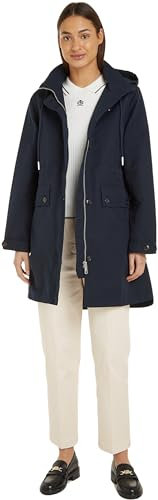 Tommy Hilfiger Essential Cotton Blend Parka WW0WW41164, Bleu (Desert Sky), 38 Femme