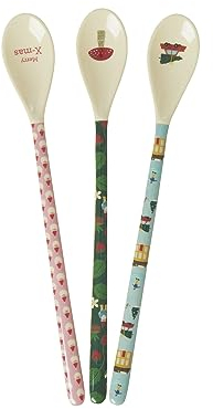 Rice Latte Melaminlöffel Löffel Xmas Weihnachten print Set von 6