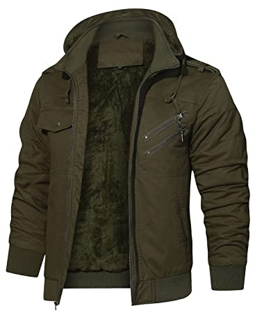 HOOD CREW Giacche da uomo invernali Thicken in pile capispalla tattica militare cargo giacca con cappuccio